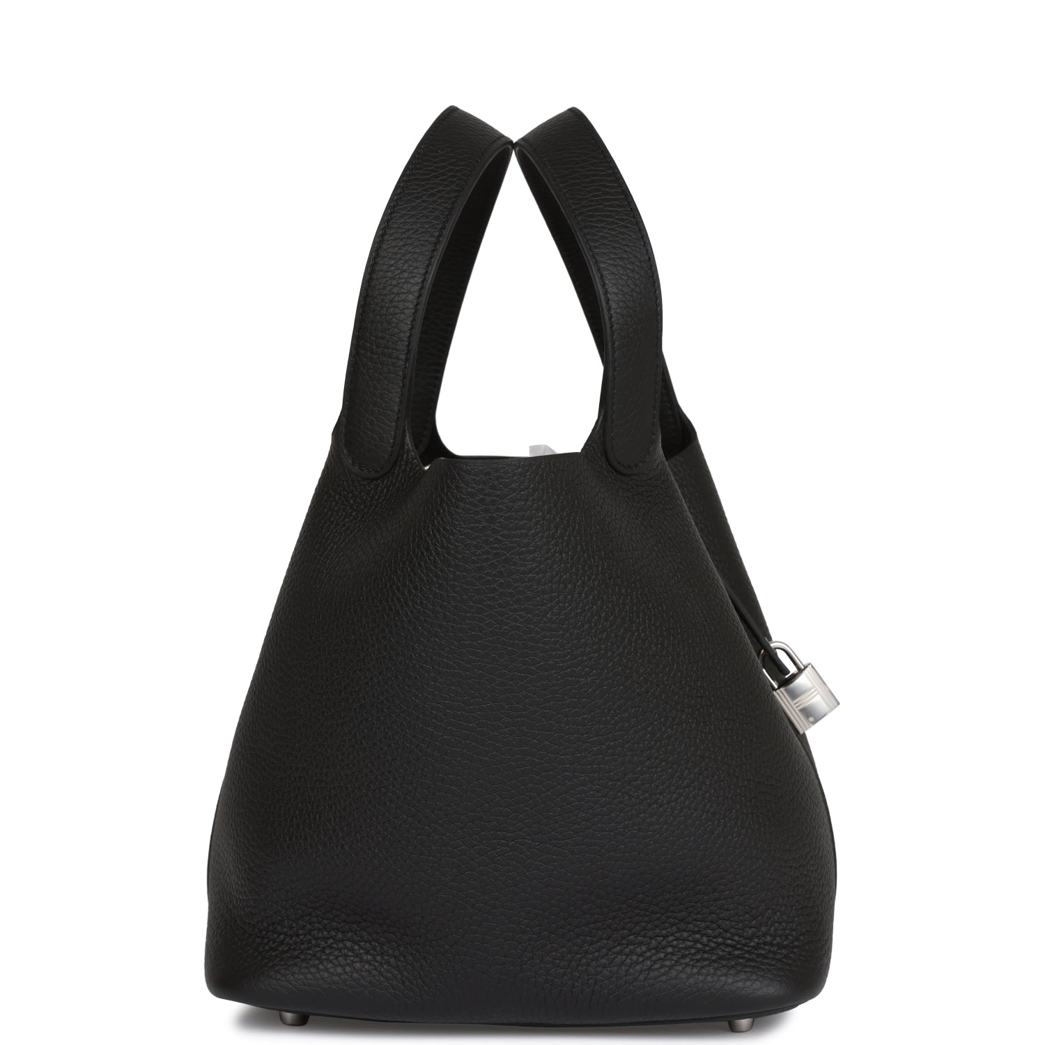 Hermès Black Clemence Picotin Lock 22cm Palladium Hardware