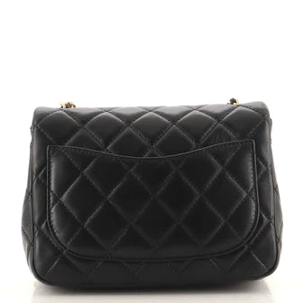 Chanel Pearl Crush Square Flap Bag Quilted Lambskin Mini