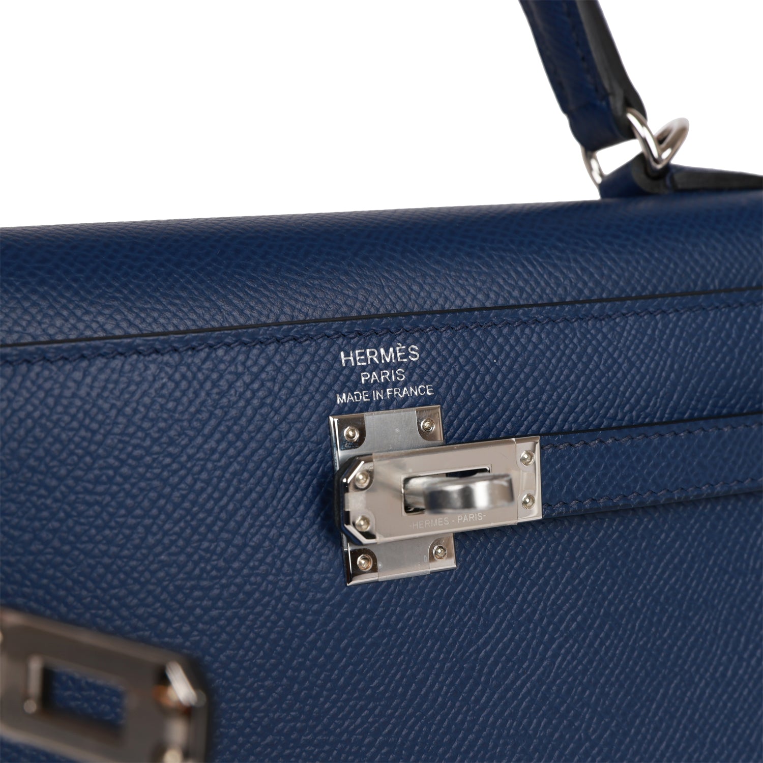 Hermès Kelly Sellier 25 Bleu Saphir Epsom Palladium Hardware