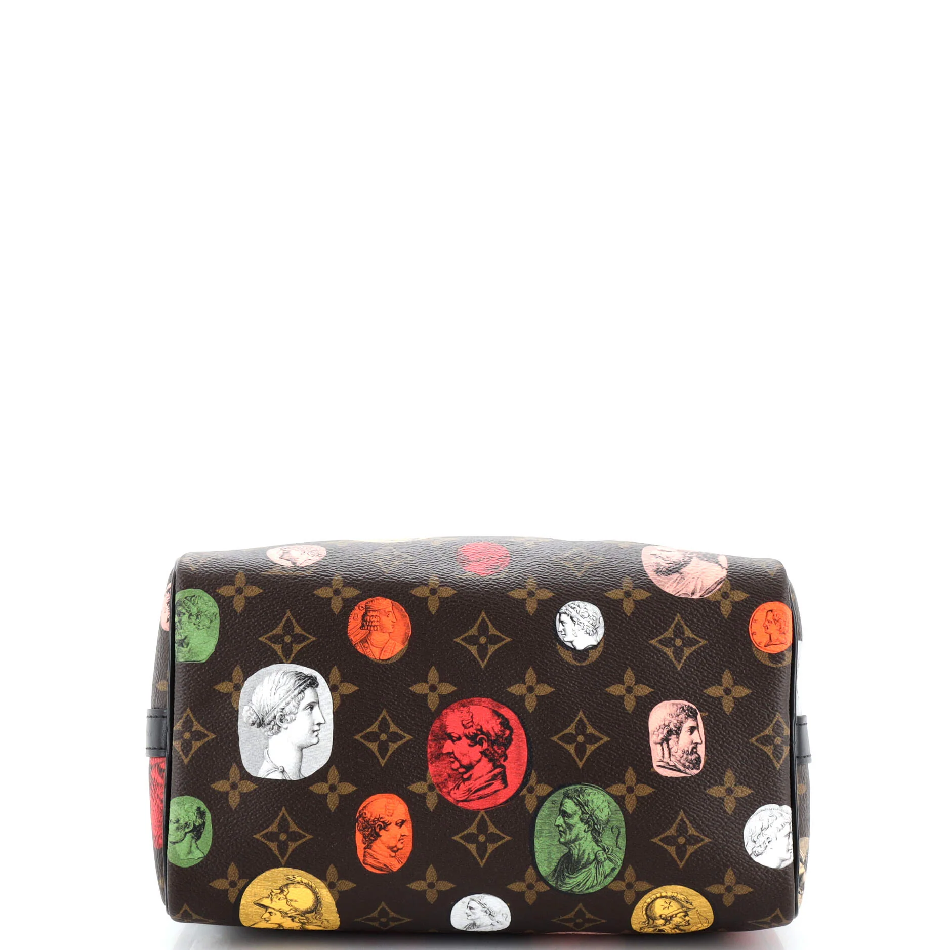 Speedy Bandouliere Bag Limited Edition Fornasetti Cameo Monogram Canvas 25