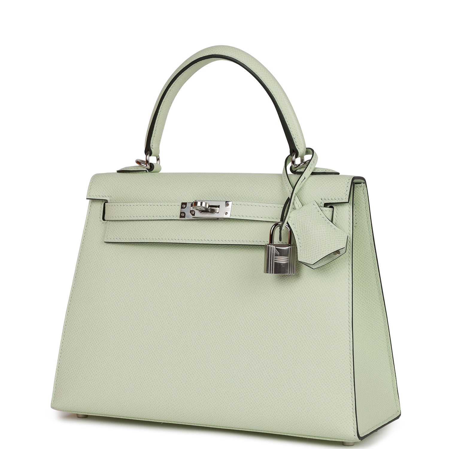Hermès Kelly Sellier 25 Vert Fizz Epsom Palladium Hardware