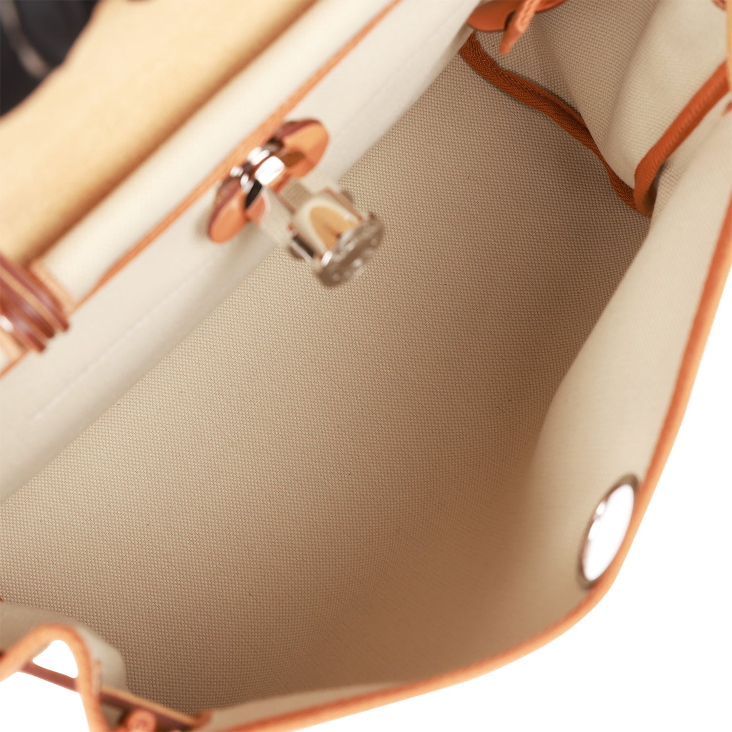 Hermès Herbag Zip PM 31 Beton Toile H Berline Vache Naturel Hunter Palladium Hardware