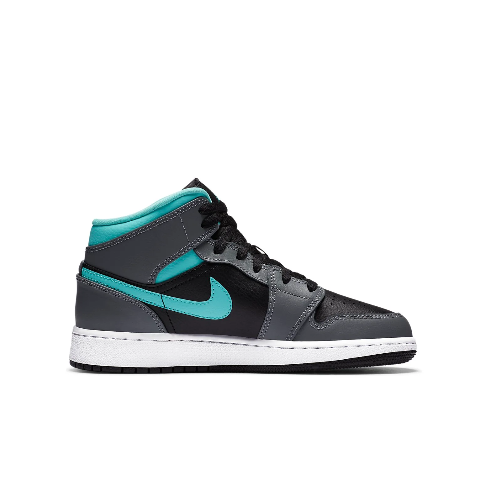 (GS) Air Jordan 1 Mid 'Grey Aqua' 554725-063