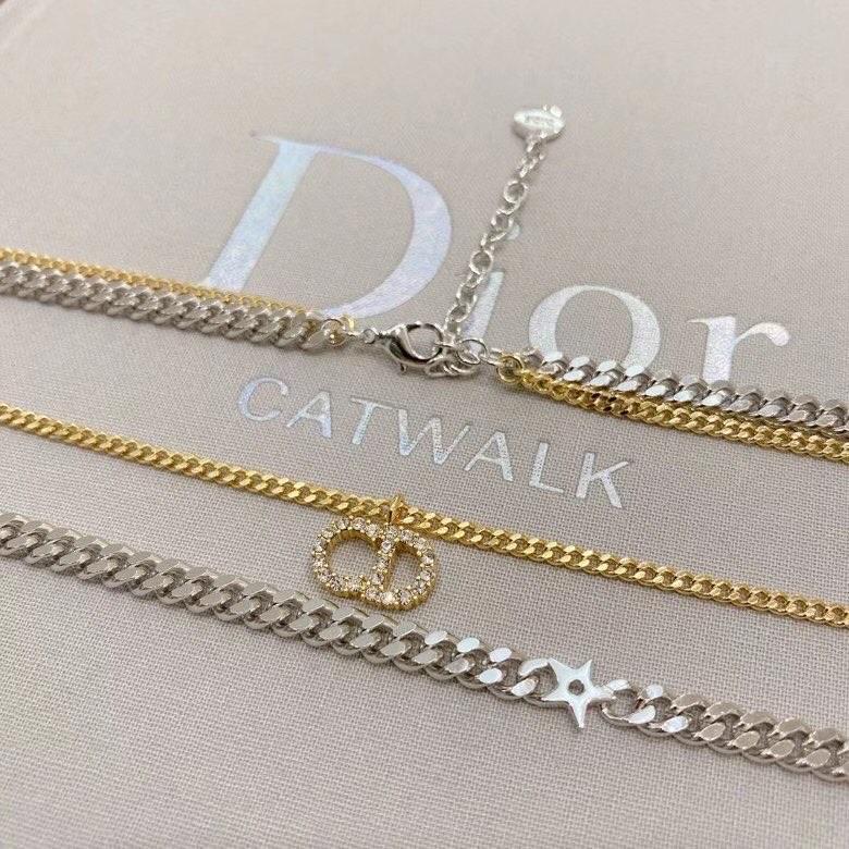 Letters. Stars. Gold And Silver Two-Tone Necklace