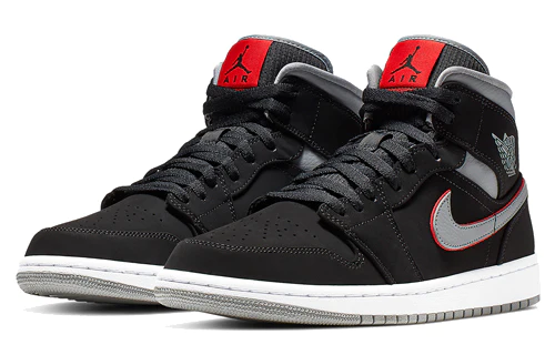 Air Jordan 1 Mid 'Black Grey' 554724-060