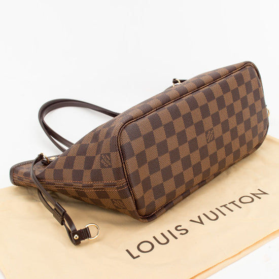 LV N51109 Neverfull PM Shoulder Bag Damier Ebene Canvas