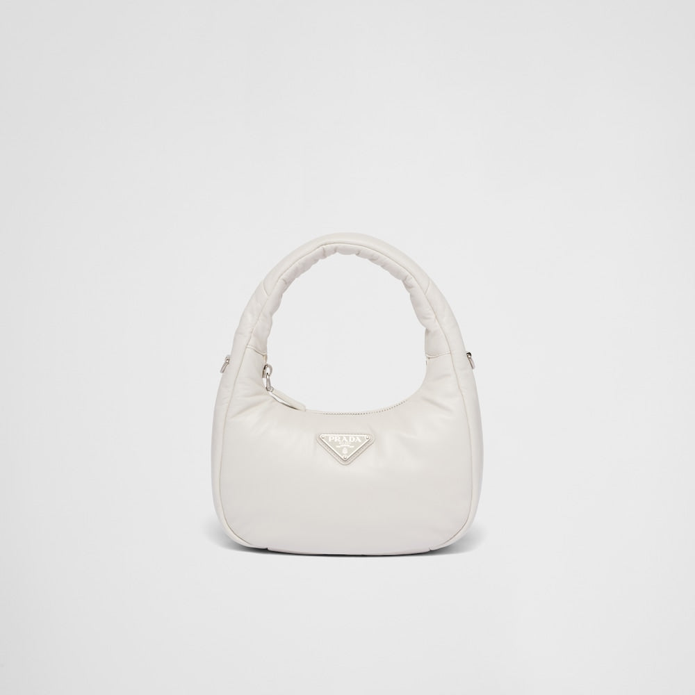 Prada Soft padded nappa leather mini-bag - White