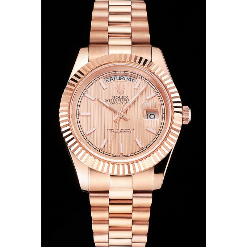 Superclone Rolex Day-Date 41mm Rose-Gold Dial REP016823