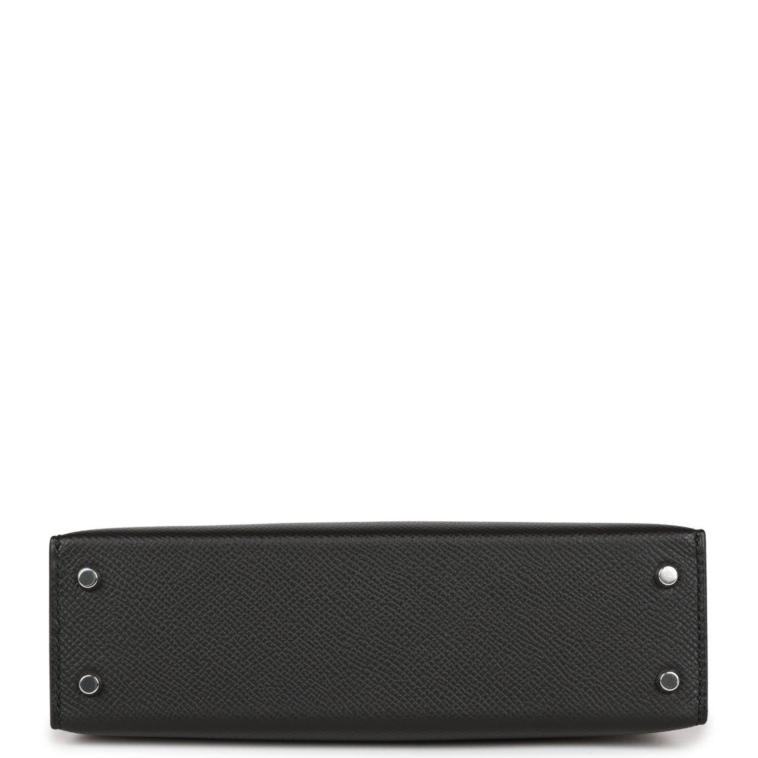 Hermès Kelly Sellier 20 Black Epsom Palladium Hardware