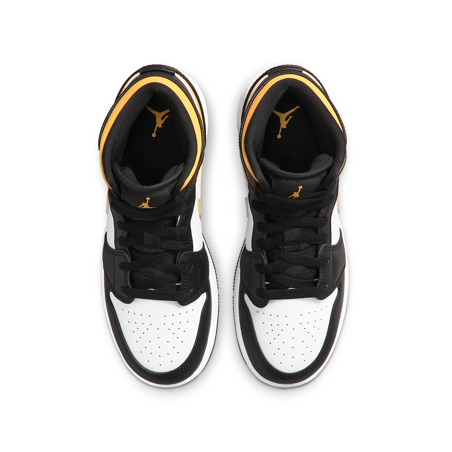 (GS) Air Jordan 1 Mid 'Black University Gold' 554725-177