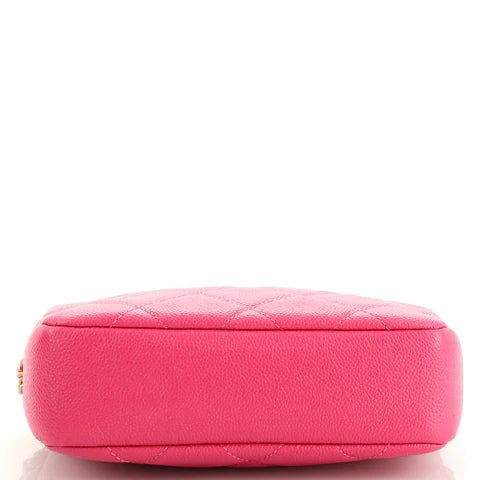 Chain Melody Camera Bag Quilted Caviar Small