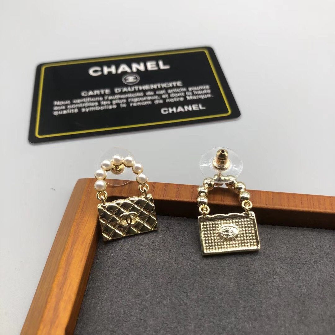 Personalized Creative Pearl Bag Earrings