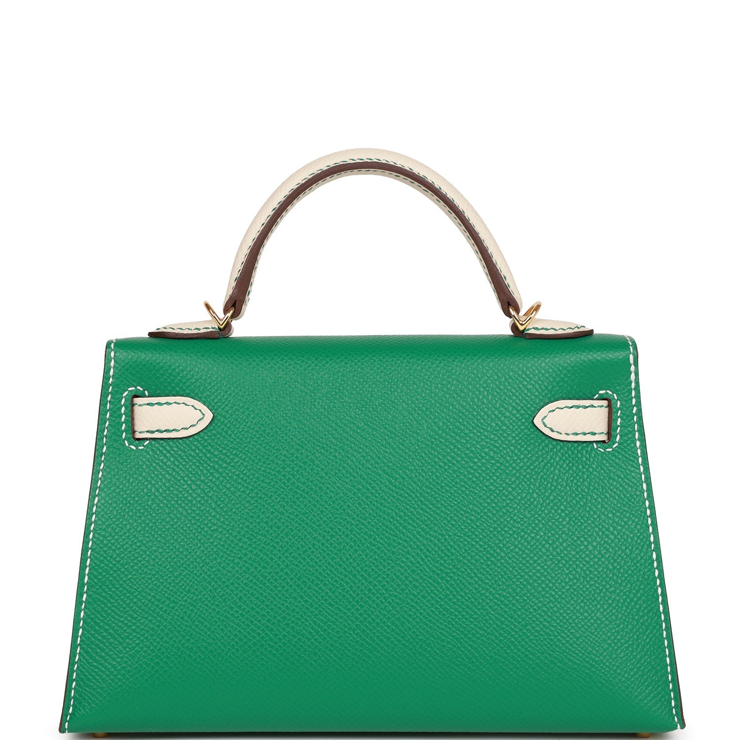 Hermès Special Order (HSS) Kelly Sellier 20 Vert Jade and Craie Epsom Gold Hardware