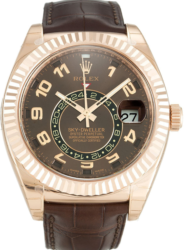 Replica Rolex Sky-Dweller 42mm Brown Dial 326135
