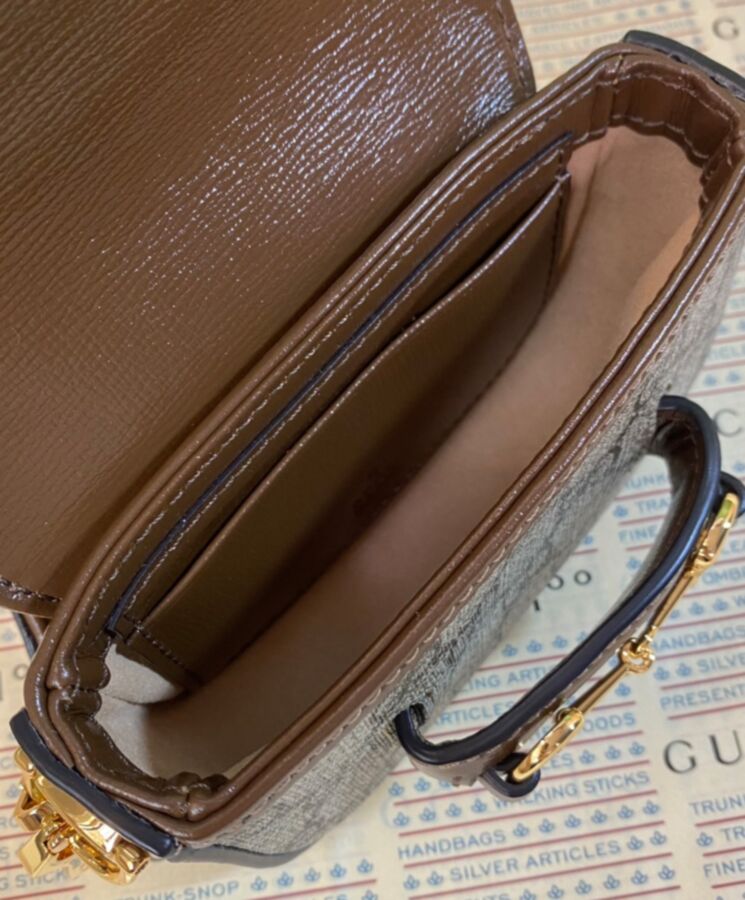 Gucci Horsebit 1955 Strap Wallet 699760 Dark Coffee