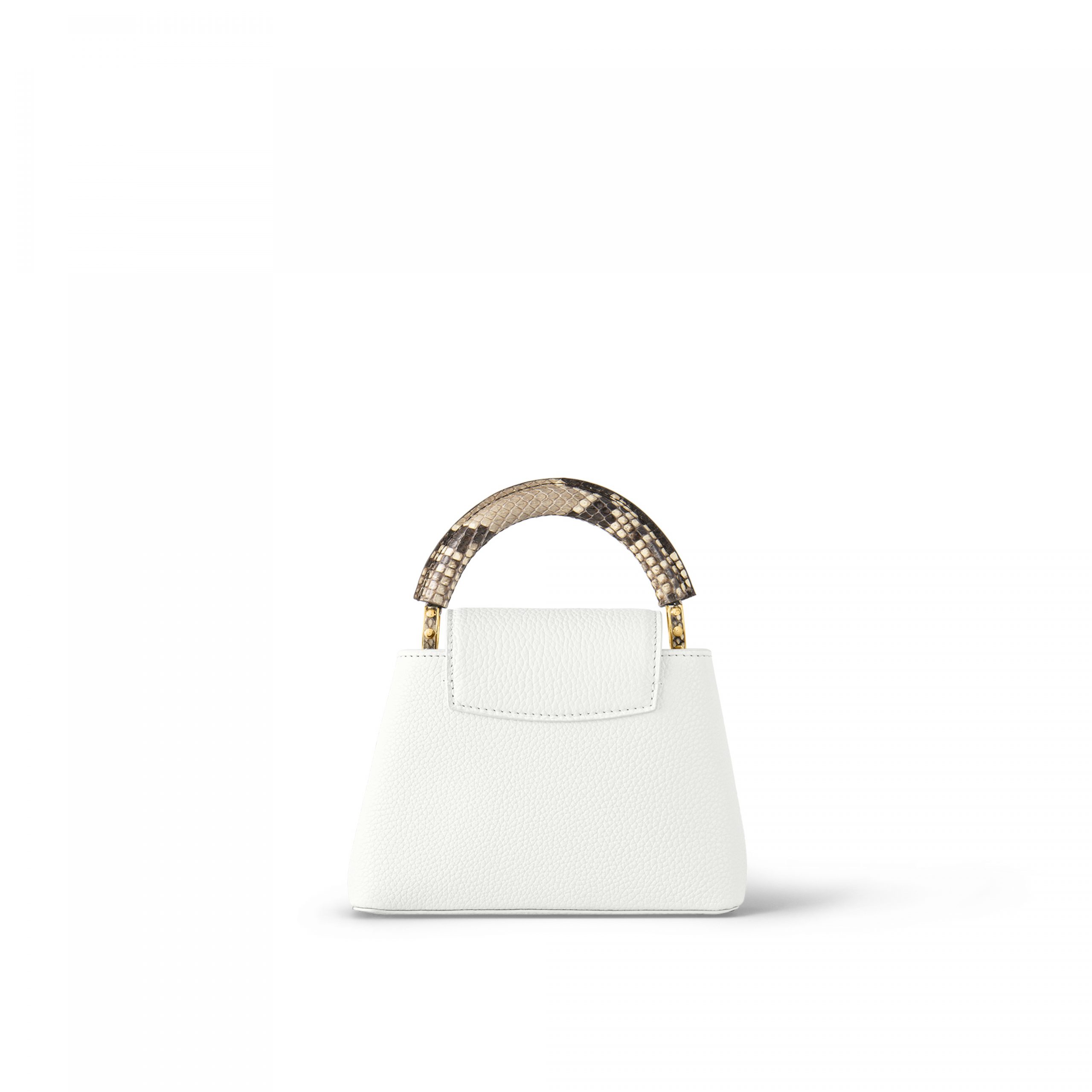 Louis Vuitton N98477 Capucines Mini Python Snow White