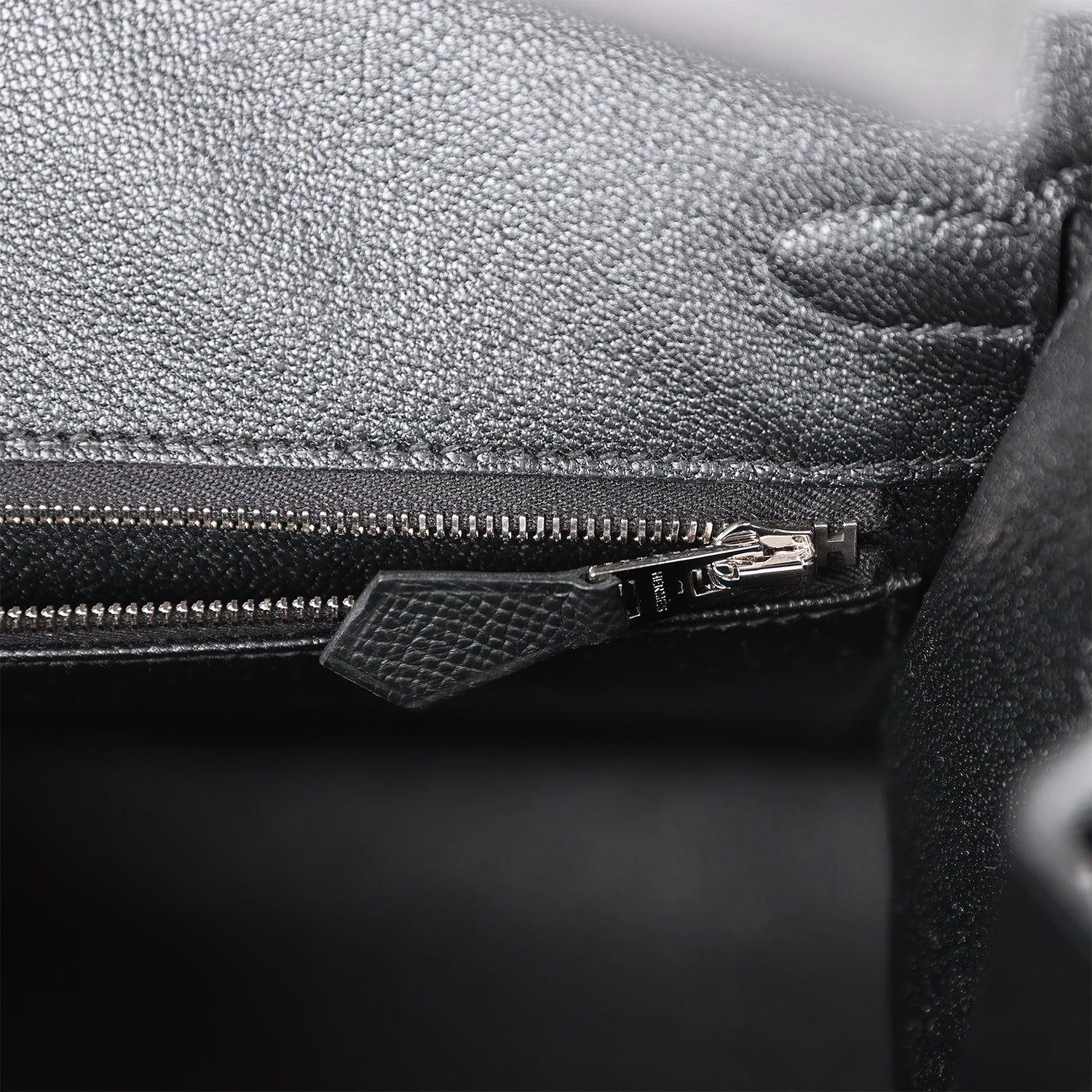 Hermès Birkin Sellier 25 Black Epsom Palladium Hardware