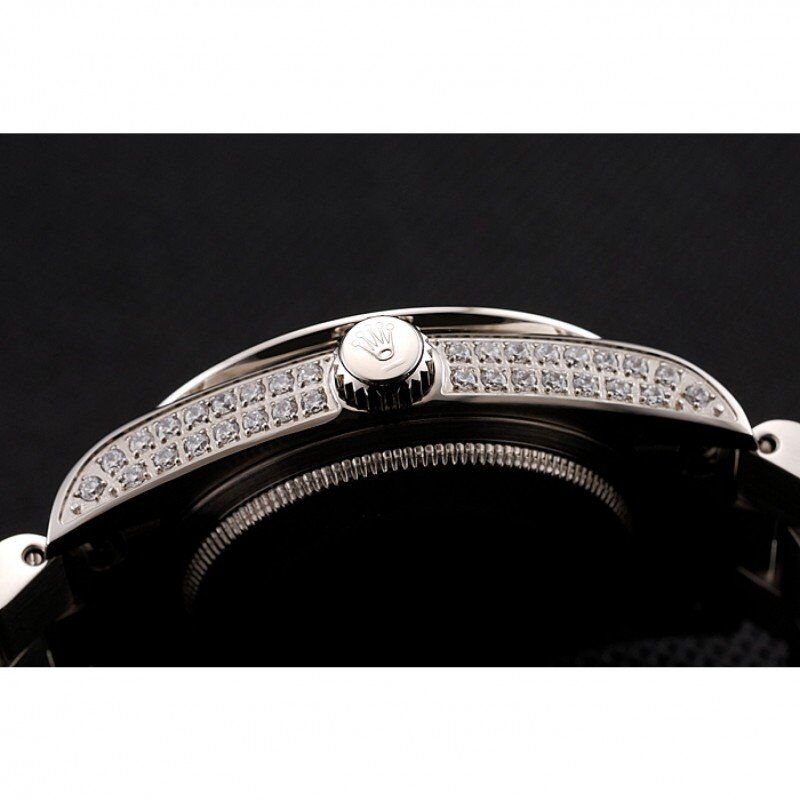 Swiss Rolex Day-Date Diamond Pave Dial Diamond Case Diamond Bracelet 1453950