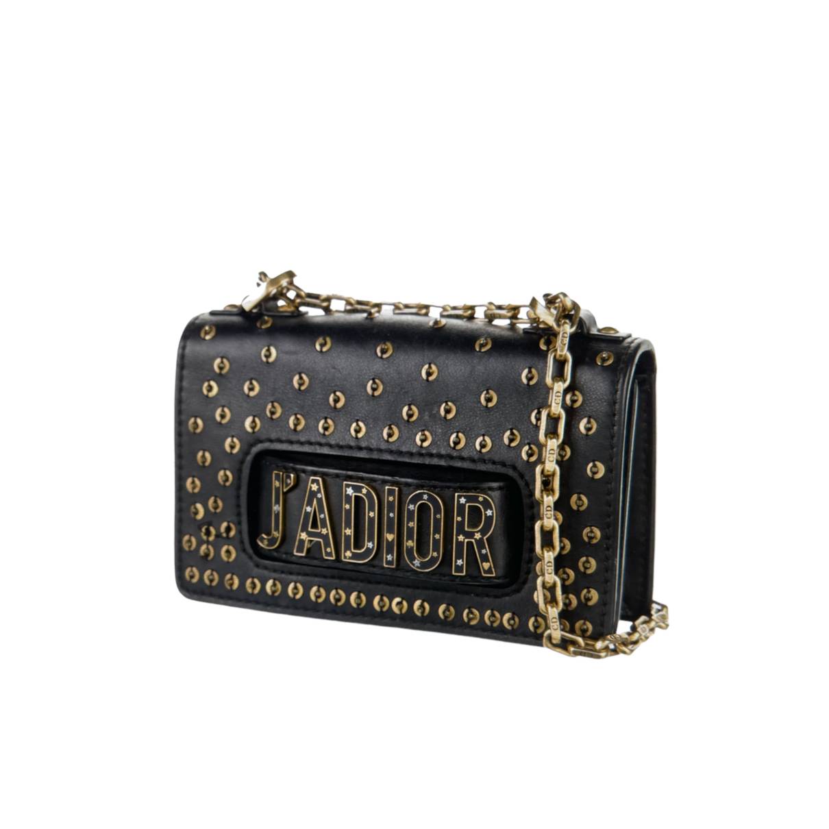 Christian Dior J'adior Chain Flap Bag Embellished Leather Mini
