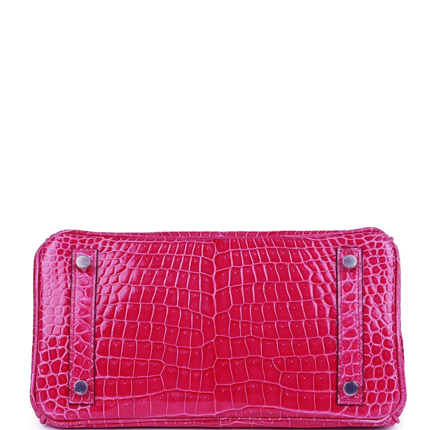Hermès Birkin 25 Rose Mexico Shiny Porosus Crocodile Palladium Hardware