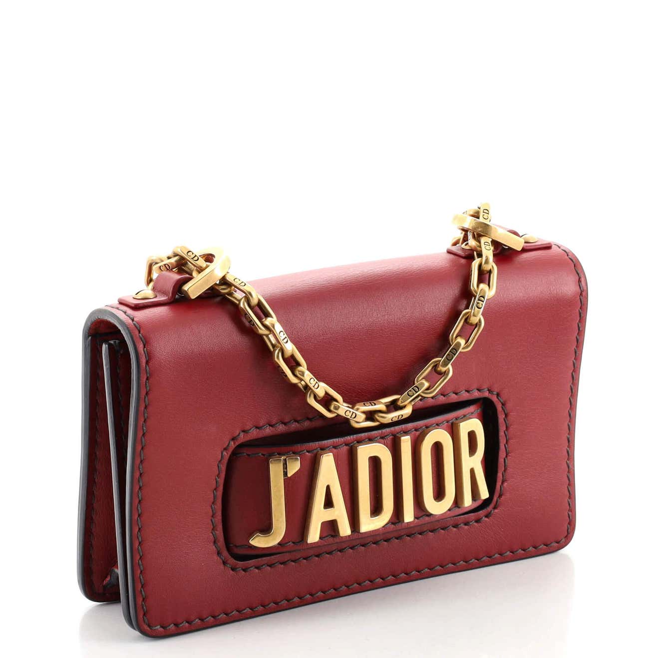 Christian Dior Red J'Adior Flap Bag Matte Calfskin Mini