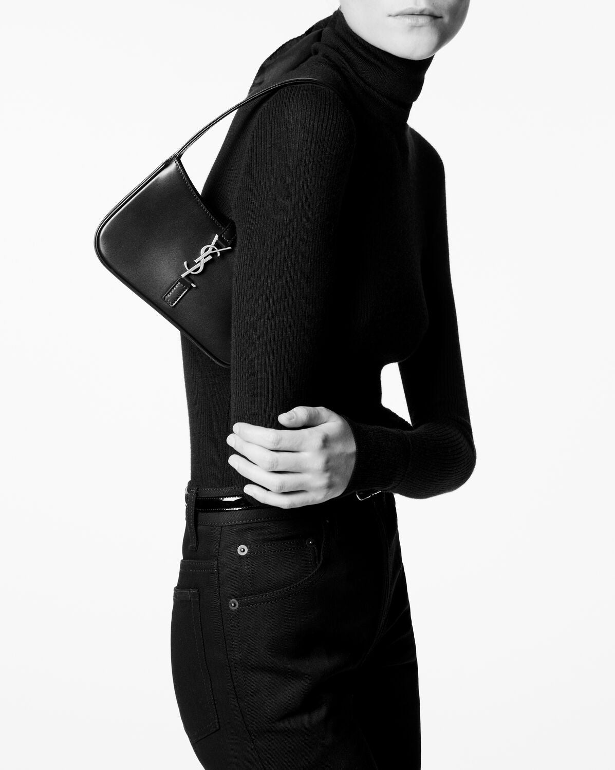 YSL Le 5 a 7 Mini Hobo Bag in Smooth Leather