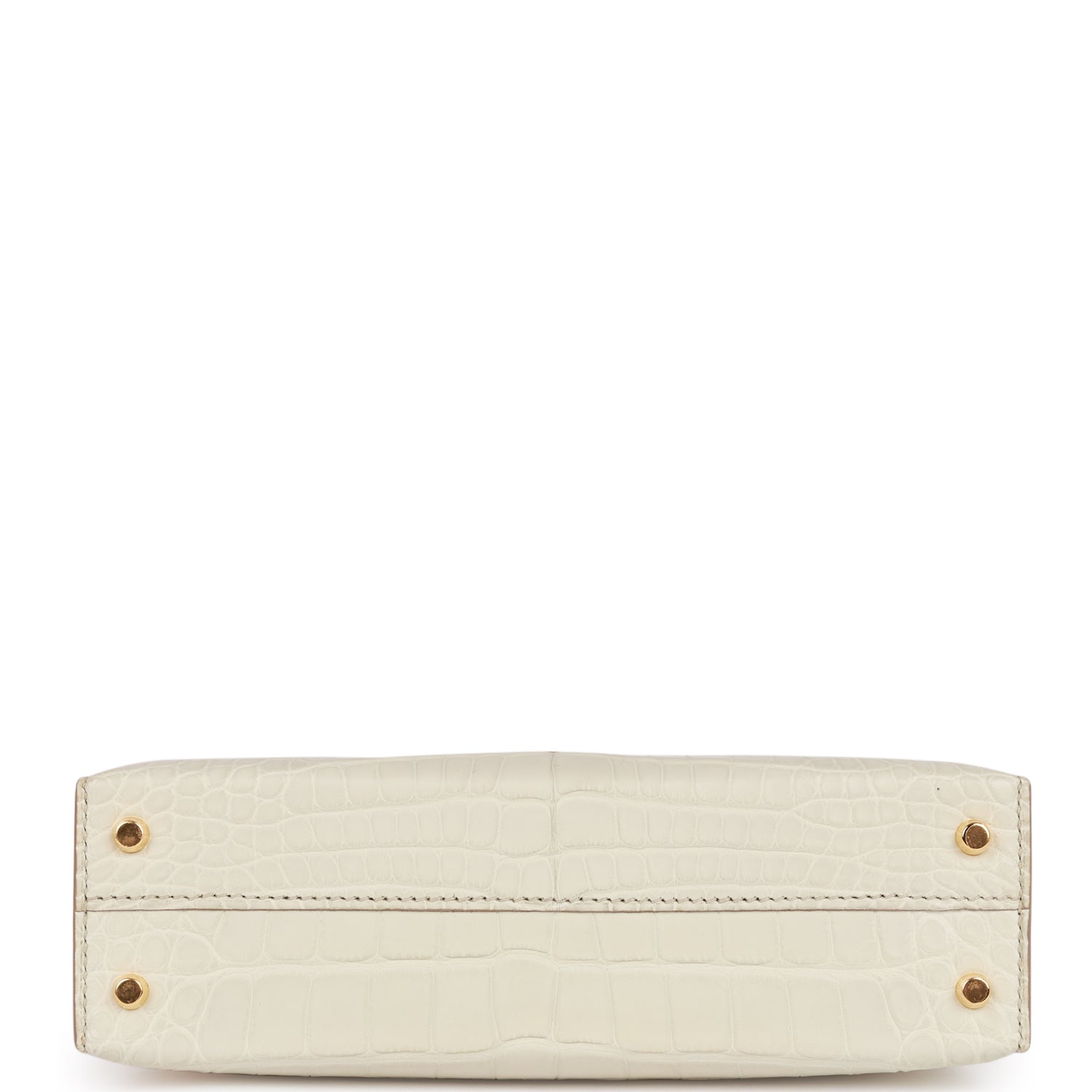Hermès Kelly Sellier 20cm Beton Matte Alligator Gold Hardware