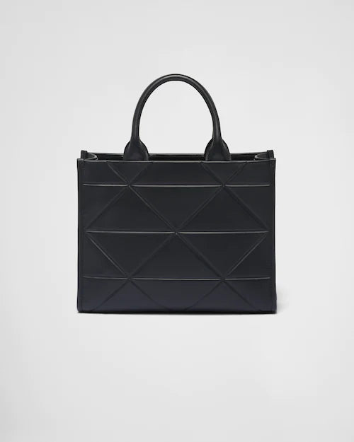 Prada Small leather Symbole bag with topstitching - Black