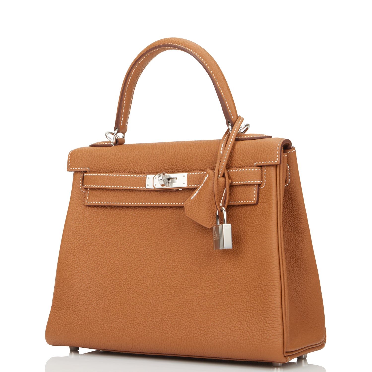 Hermès Kelly Retourne 25 Gold Togo Palladium Hardware