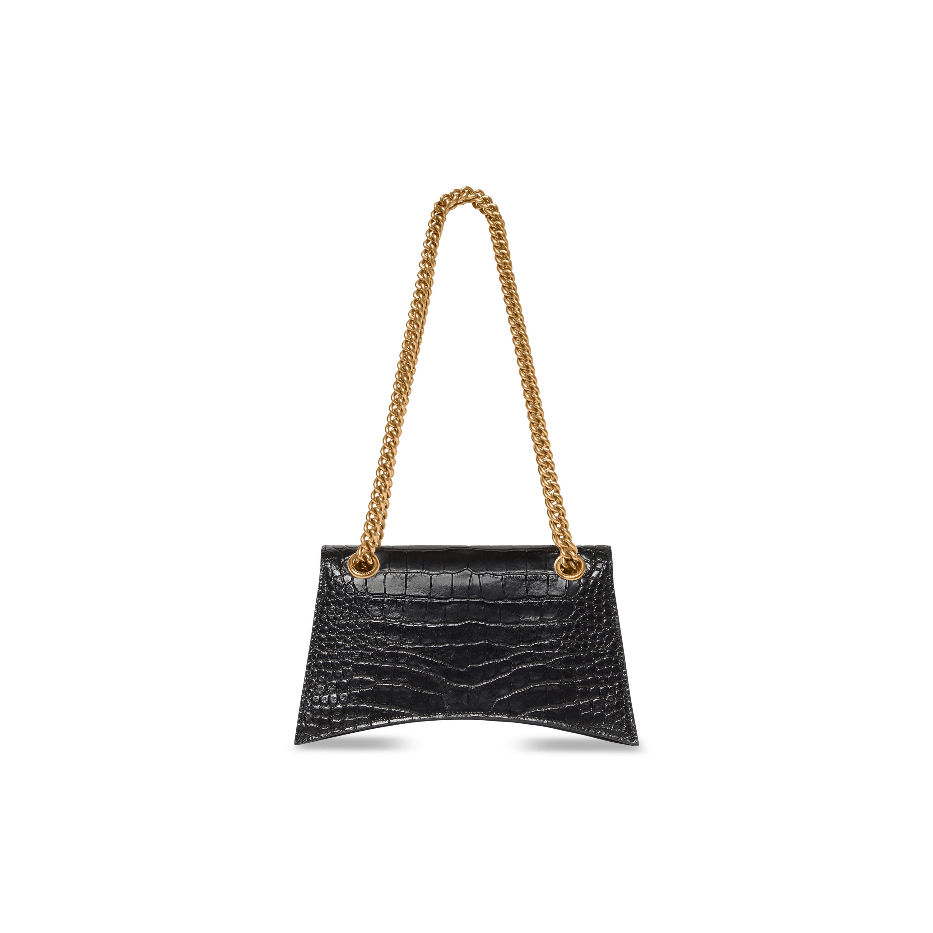 WOMEN'S CRUSH SMALL CHAIN BAG CROCODILE EMBOSSED IN BLACK
