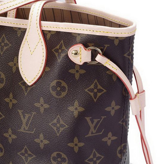 LV M40155 Neverfull PM Shoulder Bag Monogram Canvas