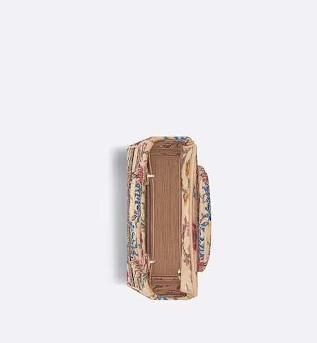 MEDIUM LADY D-LITE BAG Natural Multicolor Raffia Embroidered with Dior Petites Fleurs