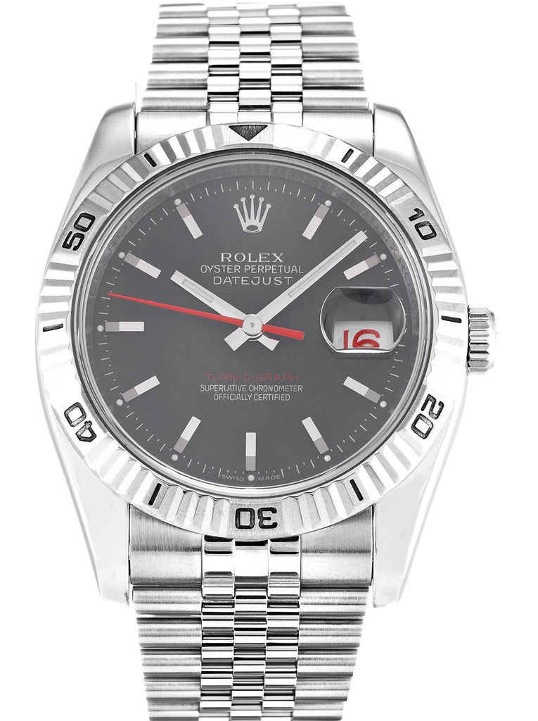 Replica Rolex Datejust Turn-O-Graph 36mm Grey Dial 116264