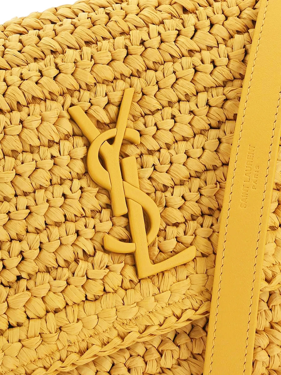 YSL Niki Medium Chain Bag in Raffia and Leather