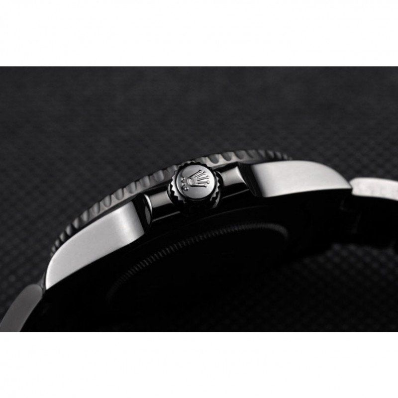 Swiss Rolex GMT Master II Pro-Hunter Black Steel Strap Black Dial