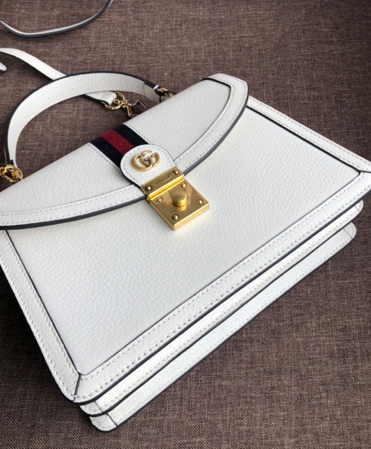 Gucci Ophidia Small Top Handle Bag With Web 652683