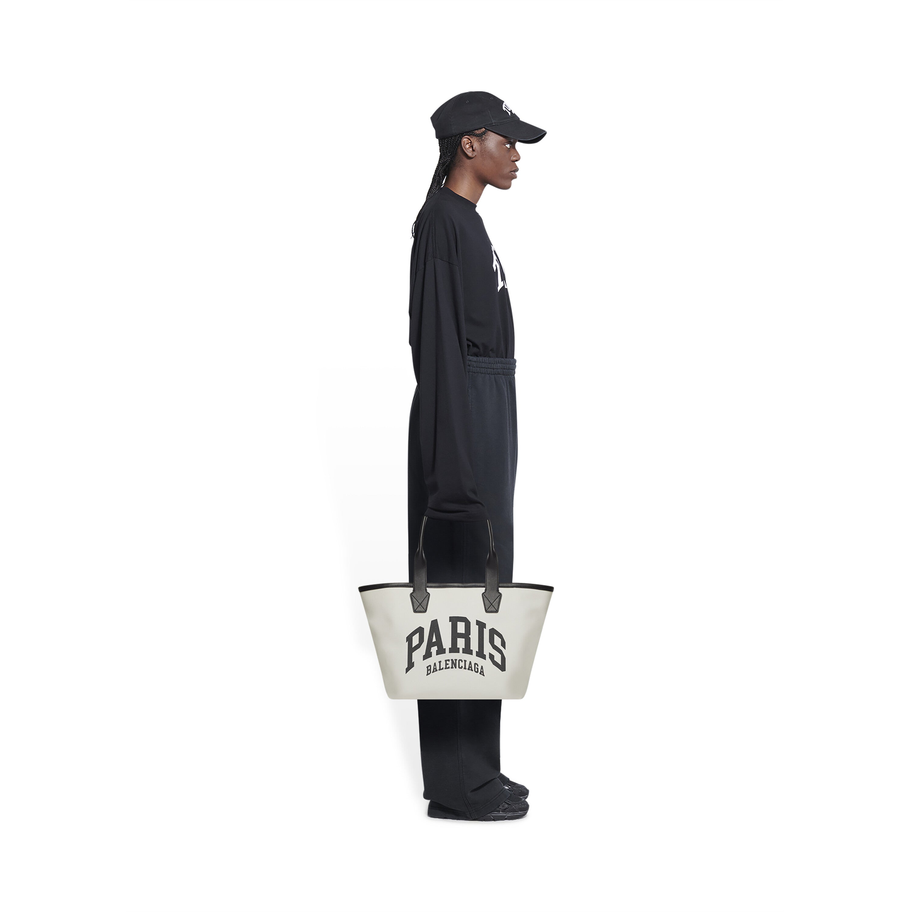 WOMEN'S CITIES PARIS JUMBO SMALL TOTE BAG IN BEIGE