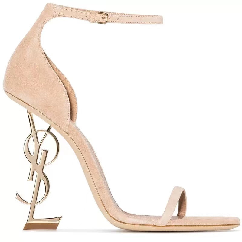 9 colors exclusive logo high heel sandals