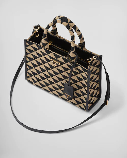 Prada Small Symbole embroidered fabric handbag