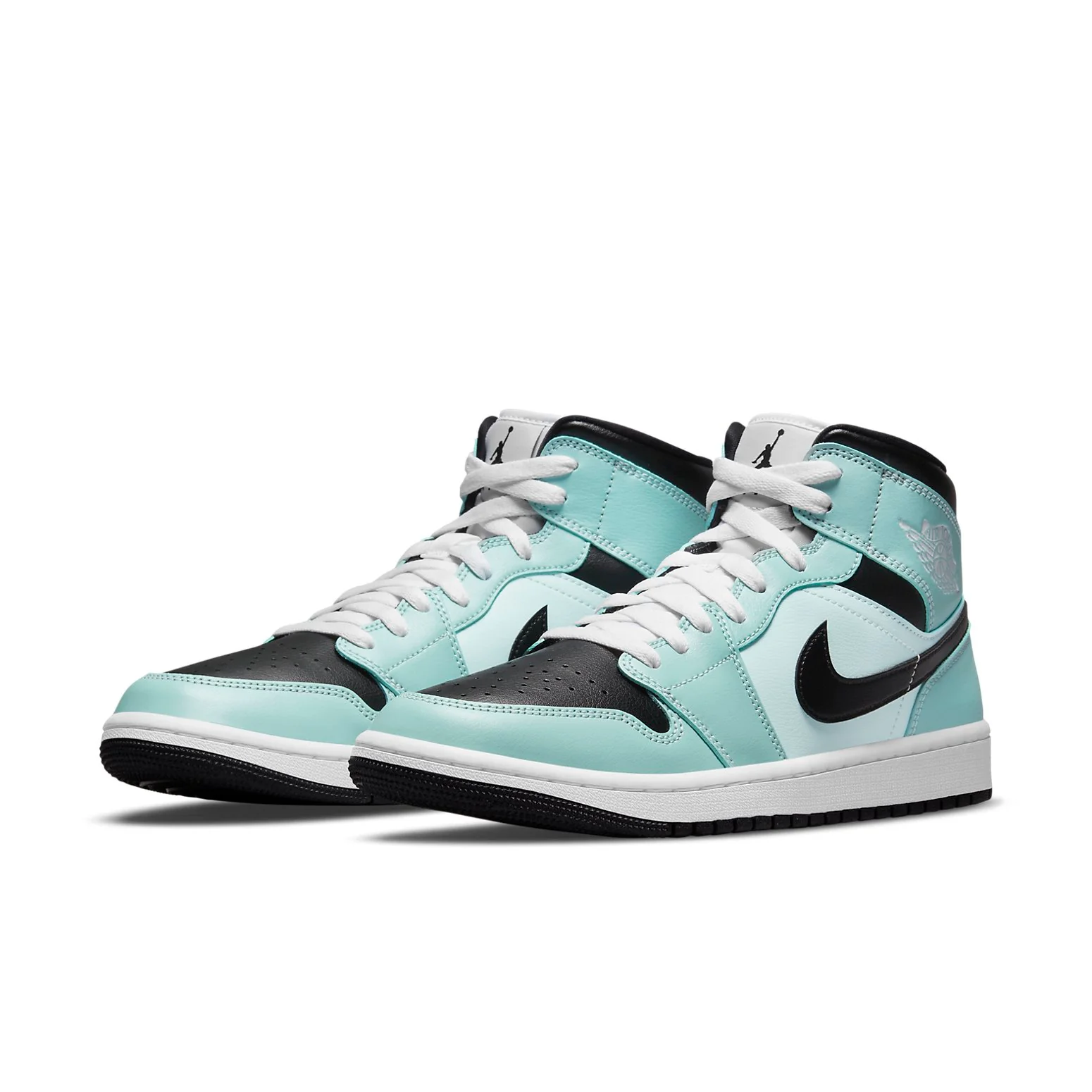 (WMNS) Air Jordan 1 Mid 'Aqua Black' BQ6472-300