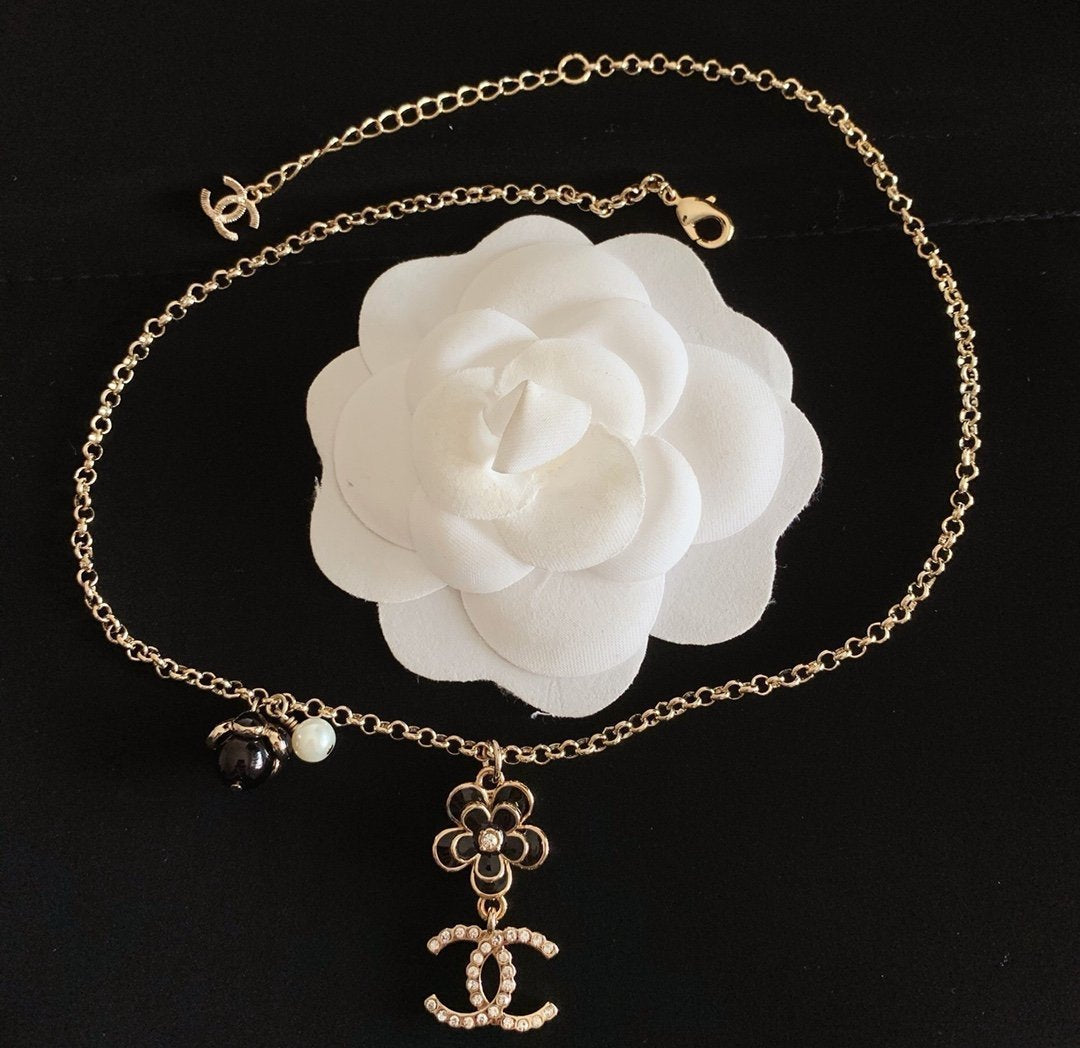 Elegant Camellia Pendant Necklace