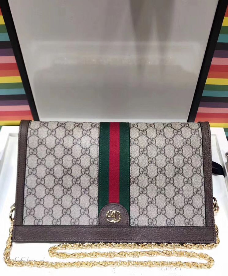 Gucci Ophidia GG medium shoulder bag 503876 Dark Coffee