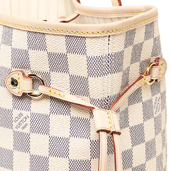 LV N51108 Neverfull GM Shoulder Bag Damier Azur Canvas
