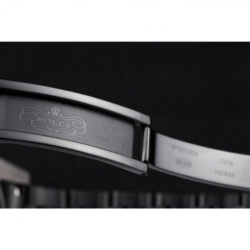 Swiss Rolex GMT Master II Pro-Hunter Black Steel Strap Black Dial