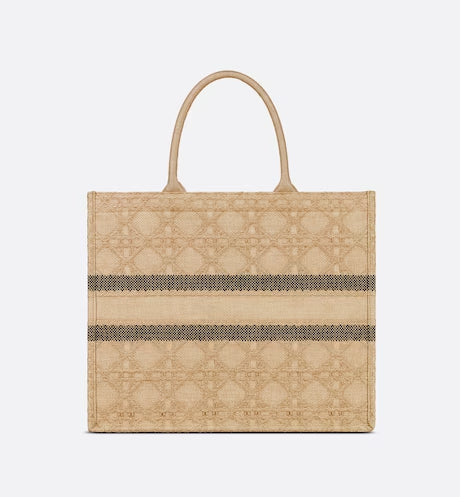 LARGE DIOR BOOK TOTE Natural Cannage Raffia (42 x 35 x 18.5 cm)