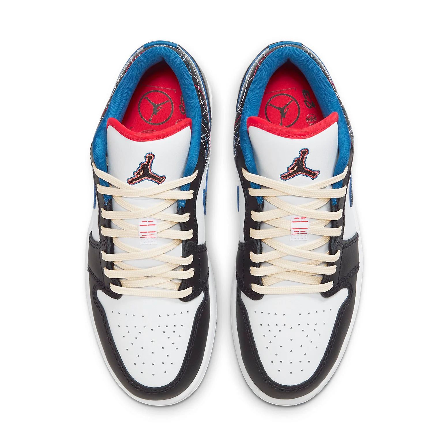 Air Jordan 1 Low 'White Industrial Blue Siren Red' FV3622-141