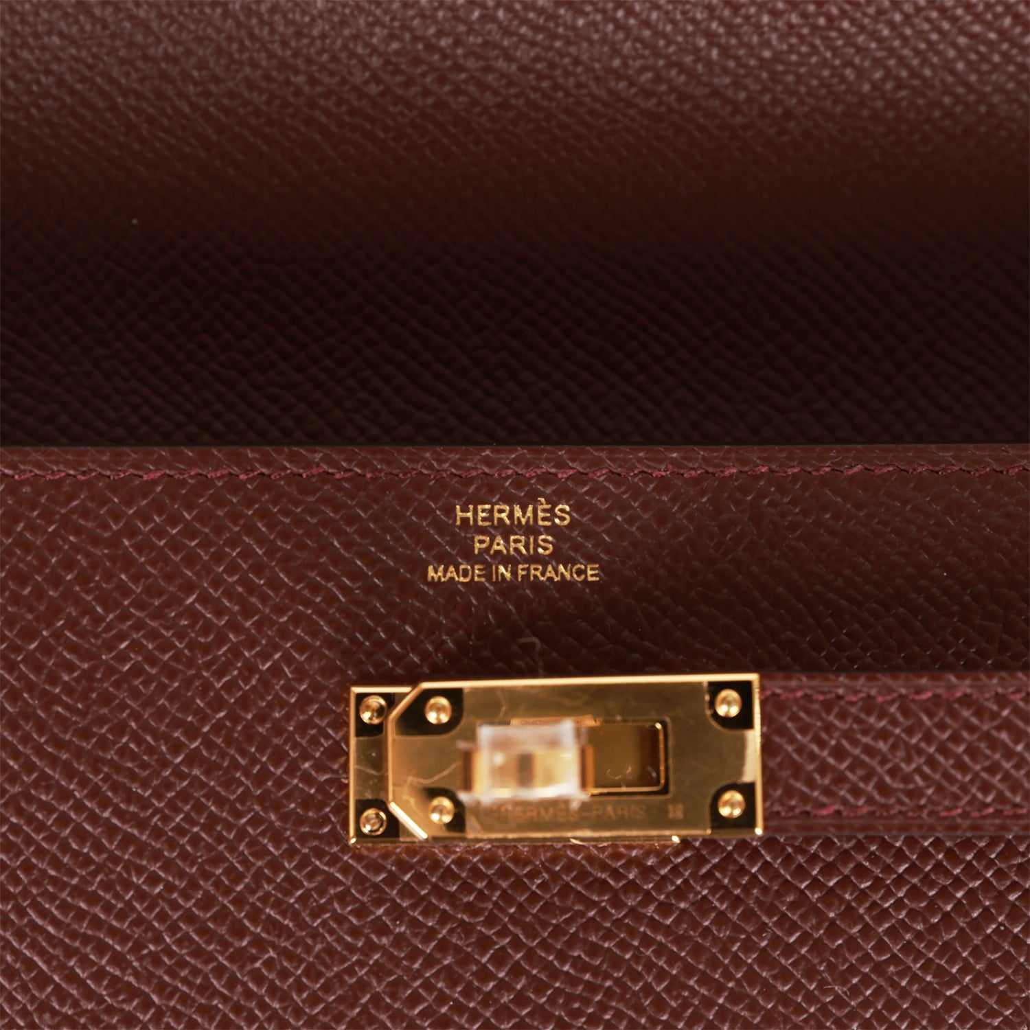 Hermès Kelly Wallet To Go Bordeaux Epsom Gold Hardware
