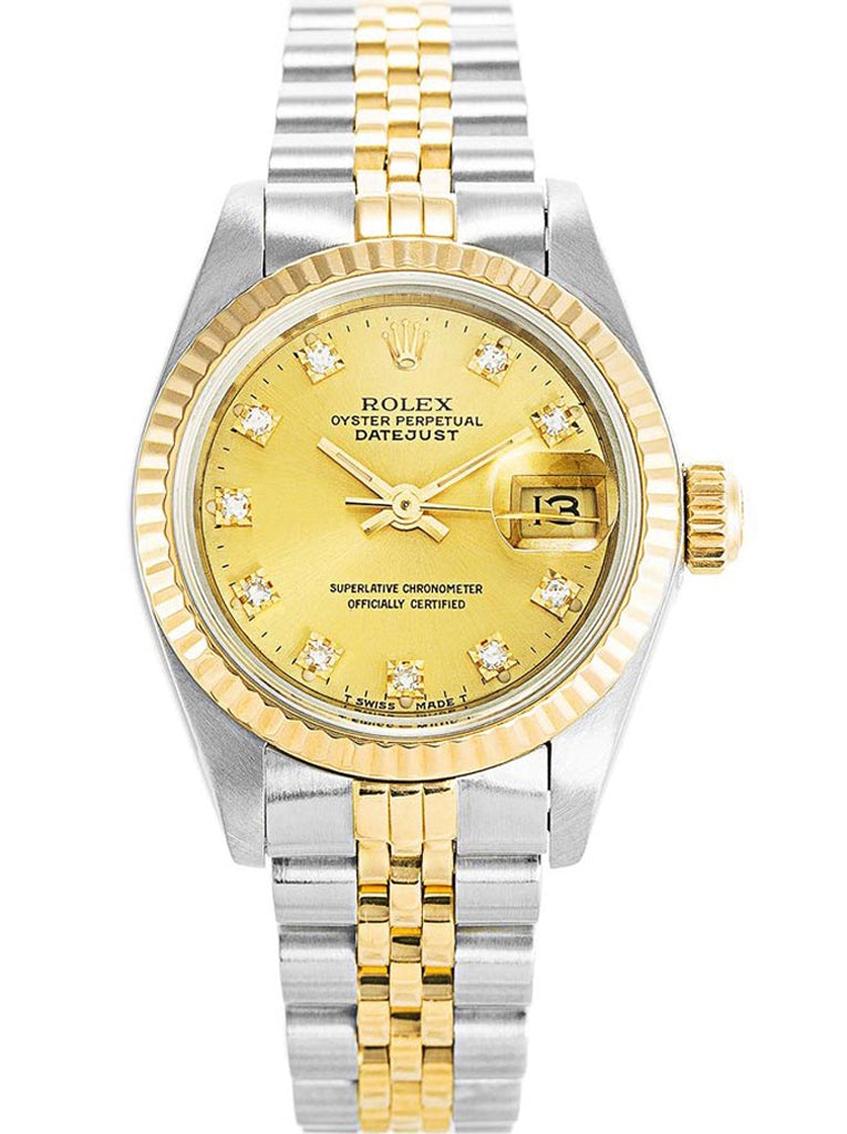 Replica Rolex Datejust 26mm Gold Dial 69173-2