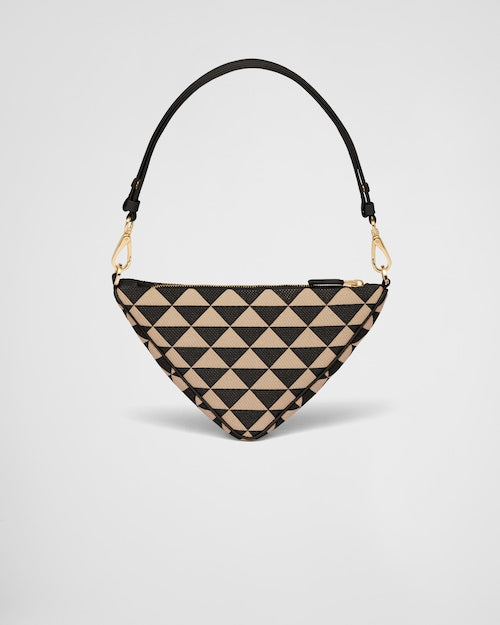 Prada Embroidered fabric mini-bag - Black/Beige