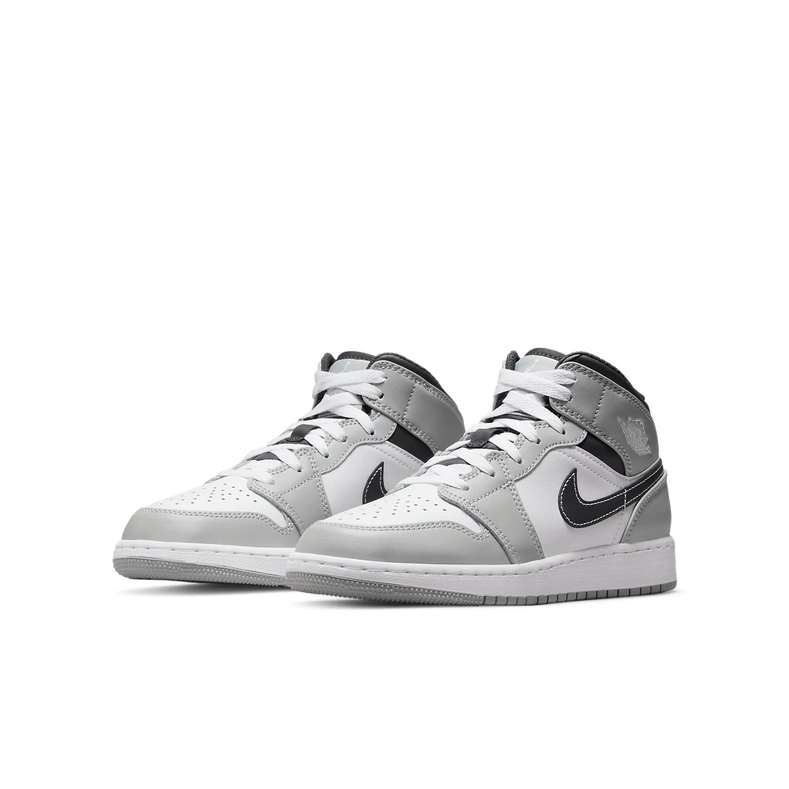 (GS) Air Jordan 1 Mid 'Light Smoke Grey' 554725-078